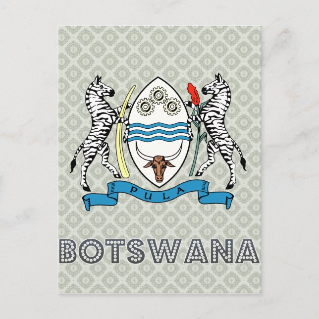 Botswana Coat of Arms Postcard (Front)