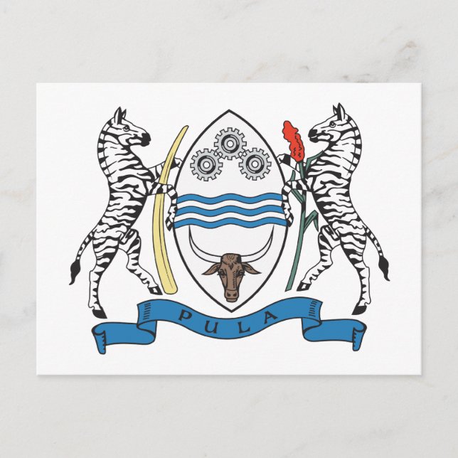 Botswana Coat of Arms Postcard (Front)