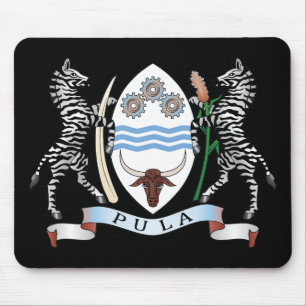 Botswana country coat arms symbol emblem flag mouse mat