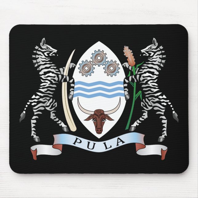 Botswana country coat arms symbol emblem flag mouse mat (Front)