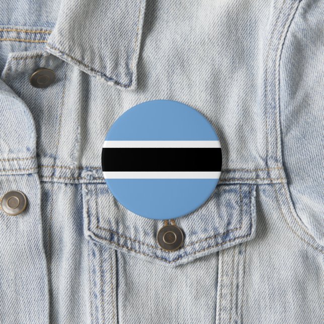 Botswana flag 7.5 cm round badge (In Situ)