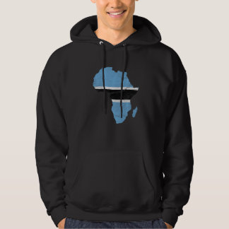 Botswana Flag Africa Continent Silhouette Gift for Hoodie