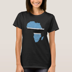 Botswana Flag Africa Continent Silhouette Gift for T-Shirt