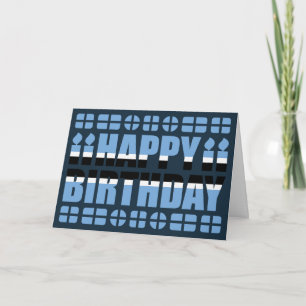 Botswana Flag Birthday Card