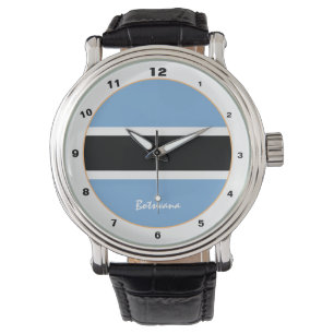 Botswana Flag & Botswana trendy fashion /design Watch