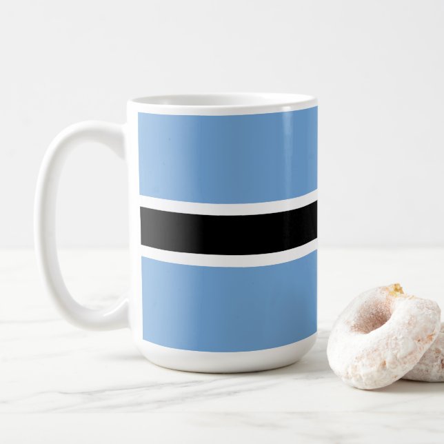 Botswana flag coffee mug (With Donut)