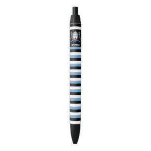 Botswana Flag Cute Patriotic Black Ink Pen