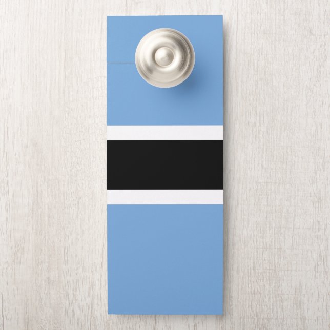Botswana flag door hanger (On Knob)