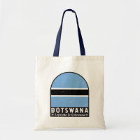 Botswana Flag Emblem Distressed Vintage
