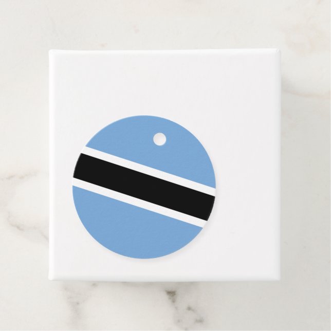 Botswana flag favour tags (In Situ)