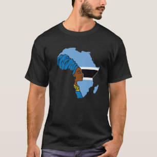 Botswana Flag Gaborone African Heritage Ethnic Bla T-Shirt