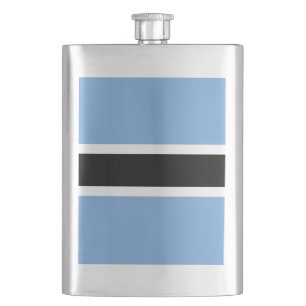 Botswana flag hip flask