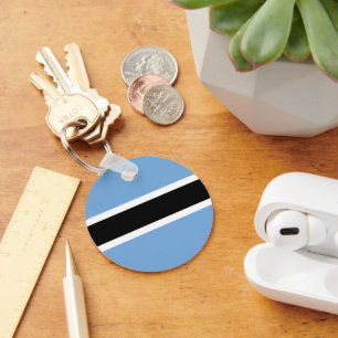 Botswana flag key ring