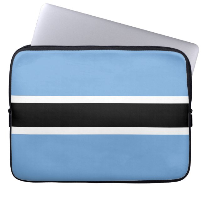 Botswana flag laptop sleeve (Front)