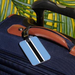 Botswana flag luggage tag