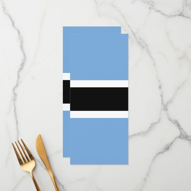 Botswana flag menu (Front/Back In Situ)