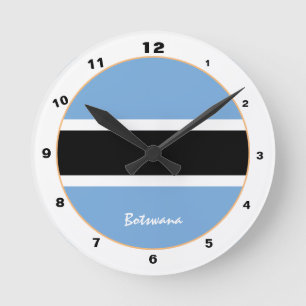 Botswana Flag modern design, Botswana Home Round Clock