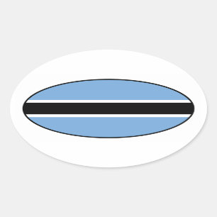 Botswana Flag Oval Sticker