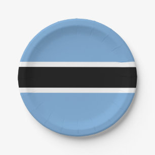 Botswana Flag Paper Plate