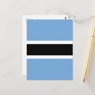 Botswana flag postcard