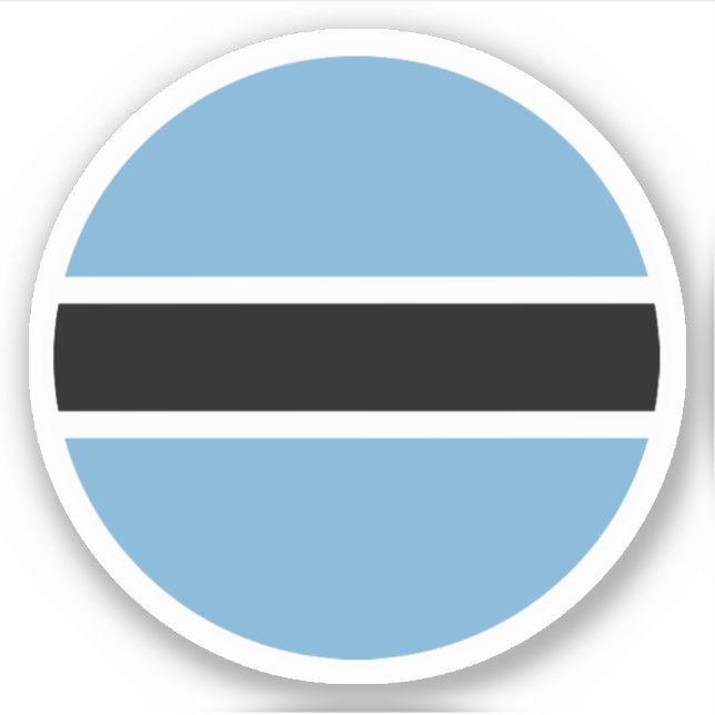 Botswana Flag Round Sticker (Front)