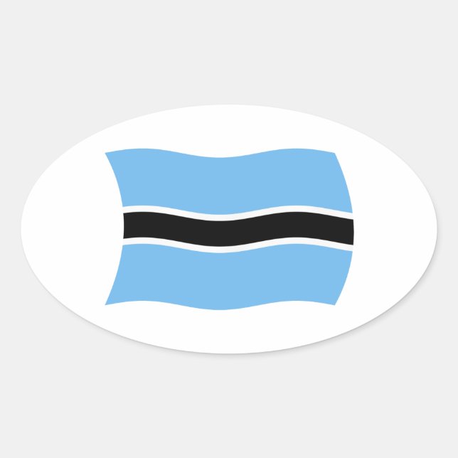 Botswana Flag Sticker (Front)