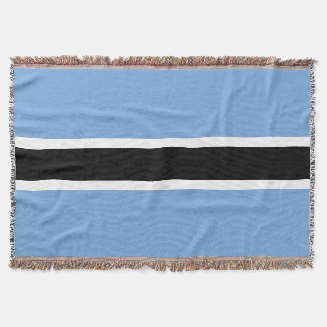Botswana flag throw blanket (Front)