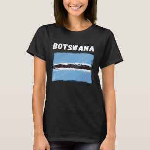 Botswana Flag Vintage Grunge Batswana Flag Botswan T-Shirt