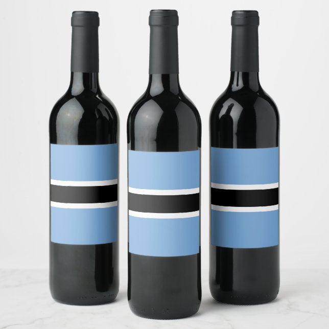 Botswana flag wine label (Bottles)