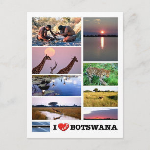 Botswana - I Love - Postcard