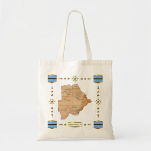 Botswana Map + Flags Bag