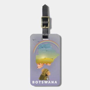 Botswana map luggage tag