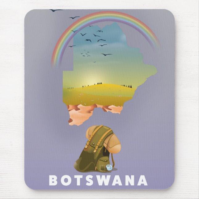 Botswana map mouse mat (Front)