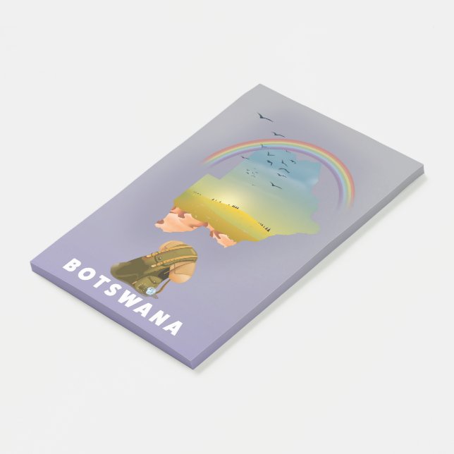 Botswana map post-it notes (Angled)