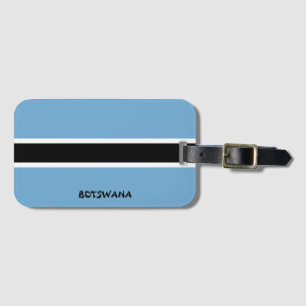 Botswana National Flag Patriotic Luggage Tag