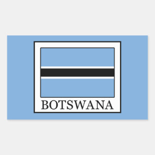 Botswana Rectangular Sticker