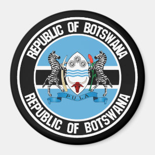 Botswana Round Emblem Magnet
