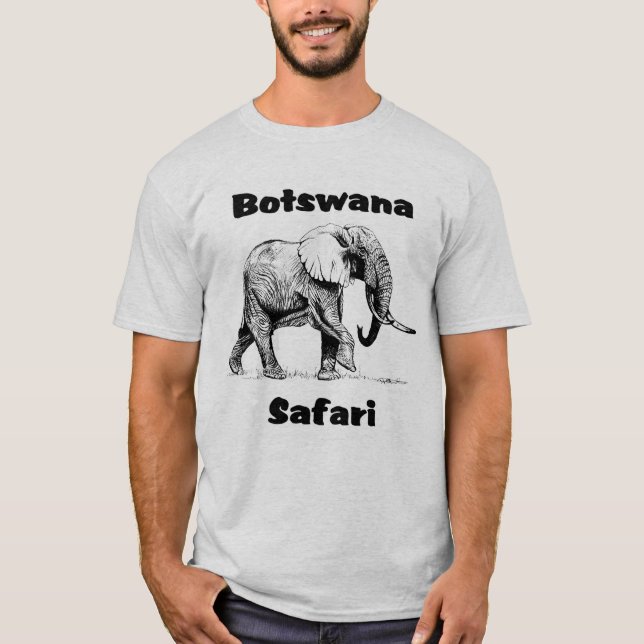 Botswana Safari Elephant Tshirt (Front)