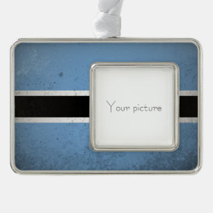 Botswana Silver Plated Framed Ornament