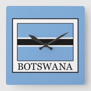 Botswana Square Wall Clock