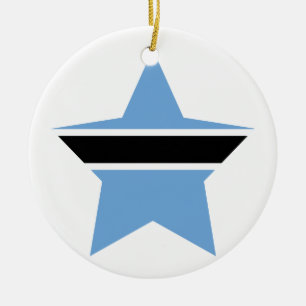 Botswana Star Ceramic Tree Decoration
