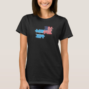 Botswana Usa Love Roots Botswanan American Flag T-Shirt