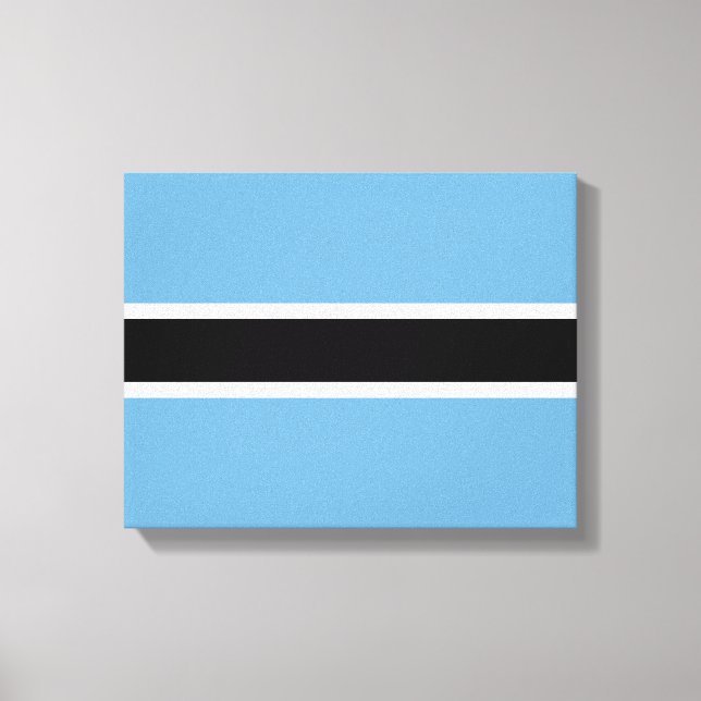 Botswanan Flag (Botswana) Canvas Print (Front)