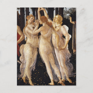 Botticell - Three Graces in Primavera Fine Art Postcard