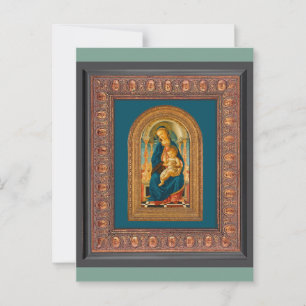 Botticelli (1445-1510) Madonna and Child Enthroned Postcard