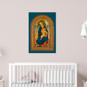 Botticelli 1445-1510 Madonna and Child Enthroned  Poster
