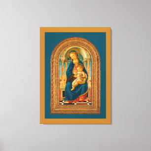 Botticelli (1445-1510) Madonna & Child Enthroned Canvas Print