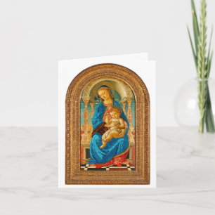 Botticelli (1445-1510) Madonna & Child Enthroned Card