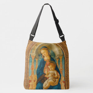 Botticelli (1445-1510) Madonna & Child Enthroned  Crossbody Bag