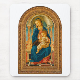 Botticelli (1445-1510) Madonna & Child Enthroned Mouse Mat